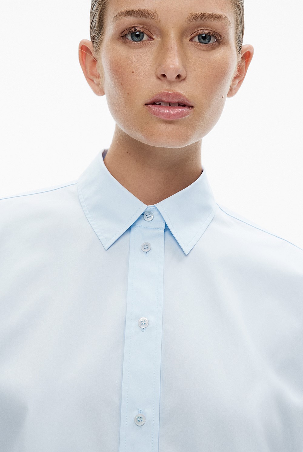 Cotton Cropped Shirt