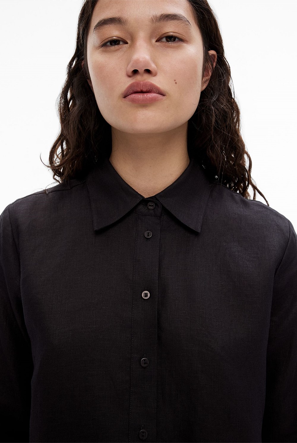 Linen Split Detail Shirt