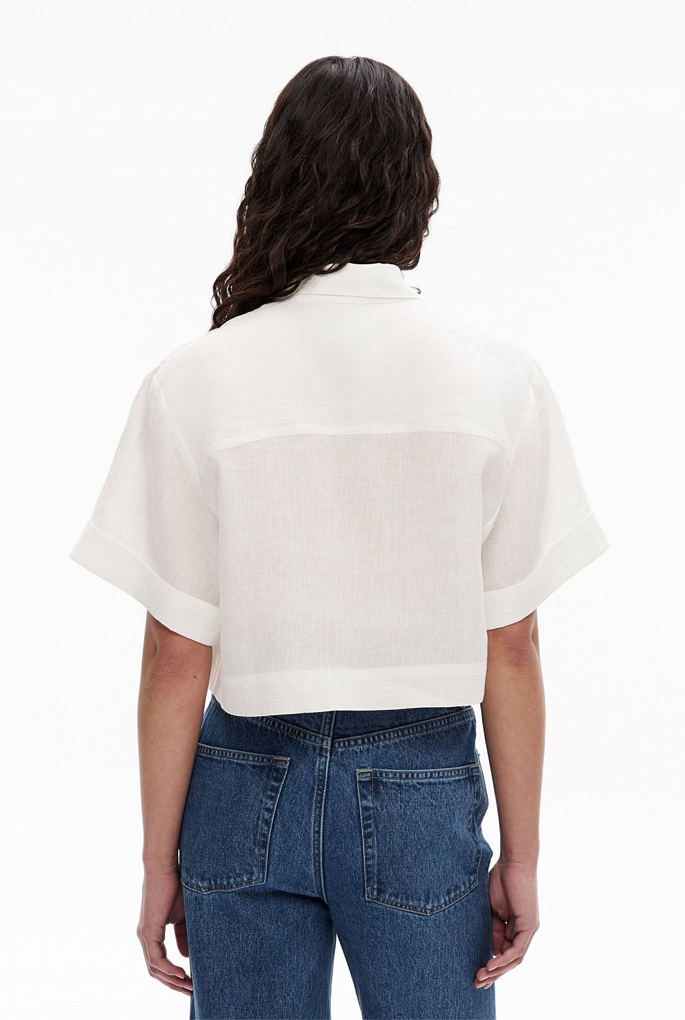 Linen Crop Shirt