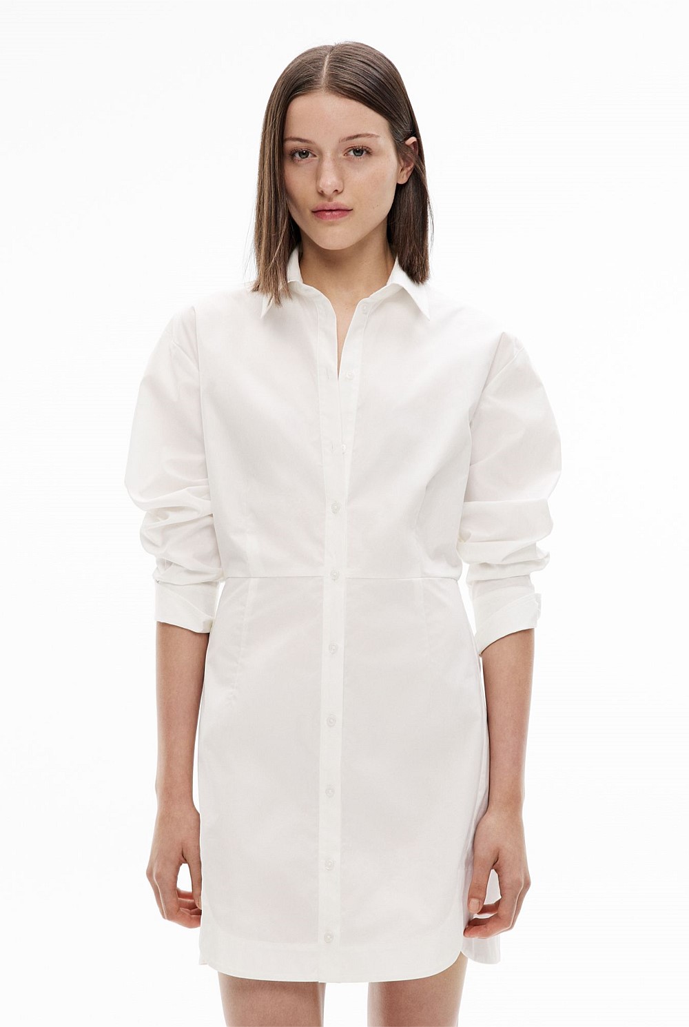 Cotton Mini Shirt Dress