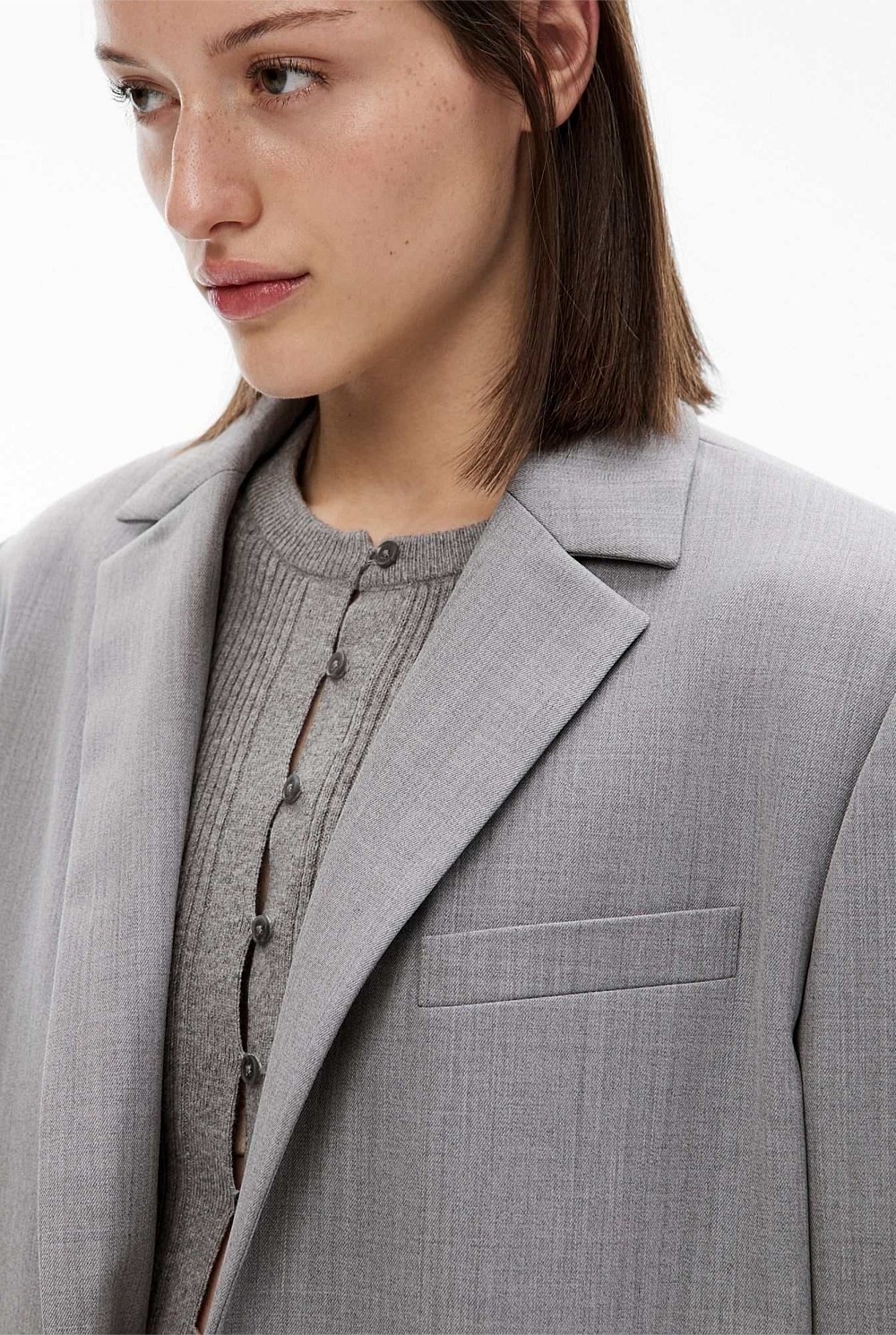 Boxy Single-Breasted Blazer