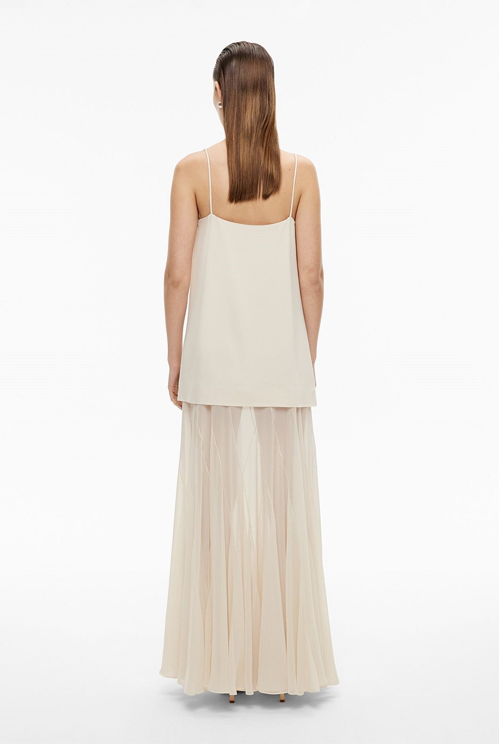 Sheer Contrast Maxi