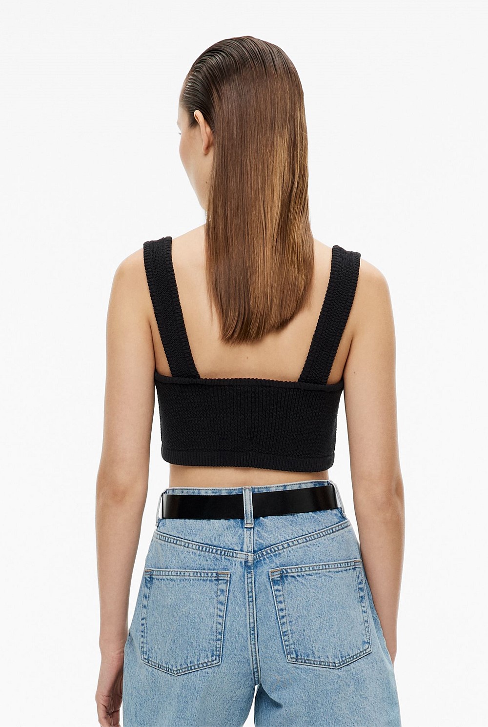 Cropped Rib Knit Top