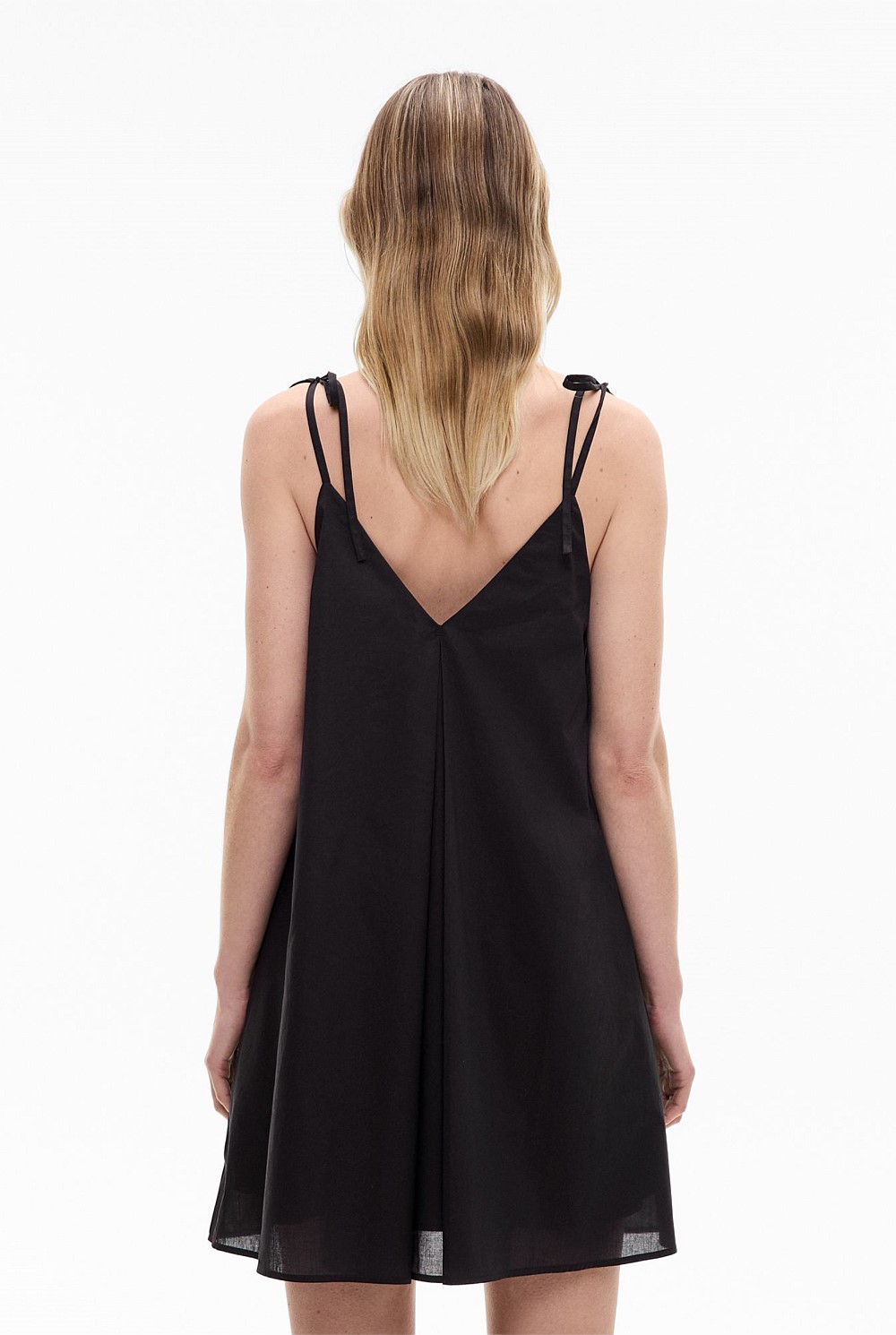 Invert Pleat Mini Dress