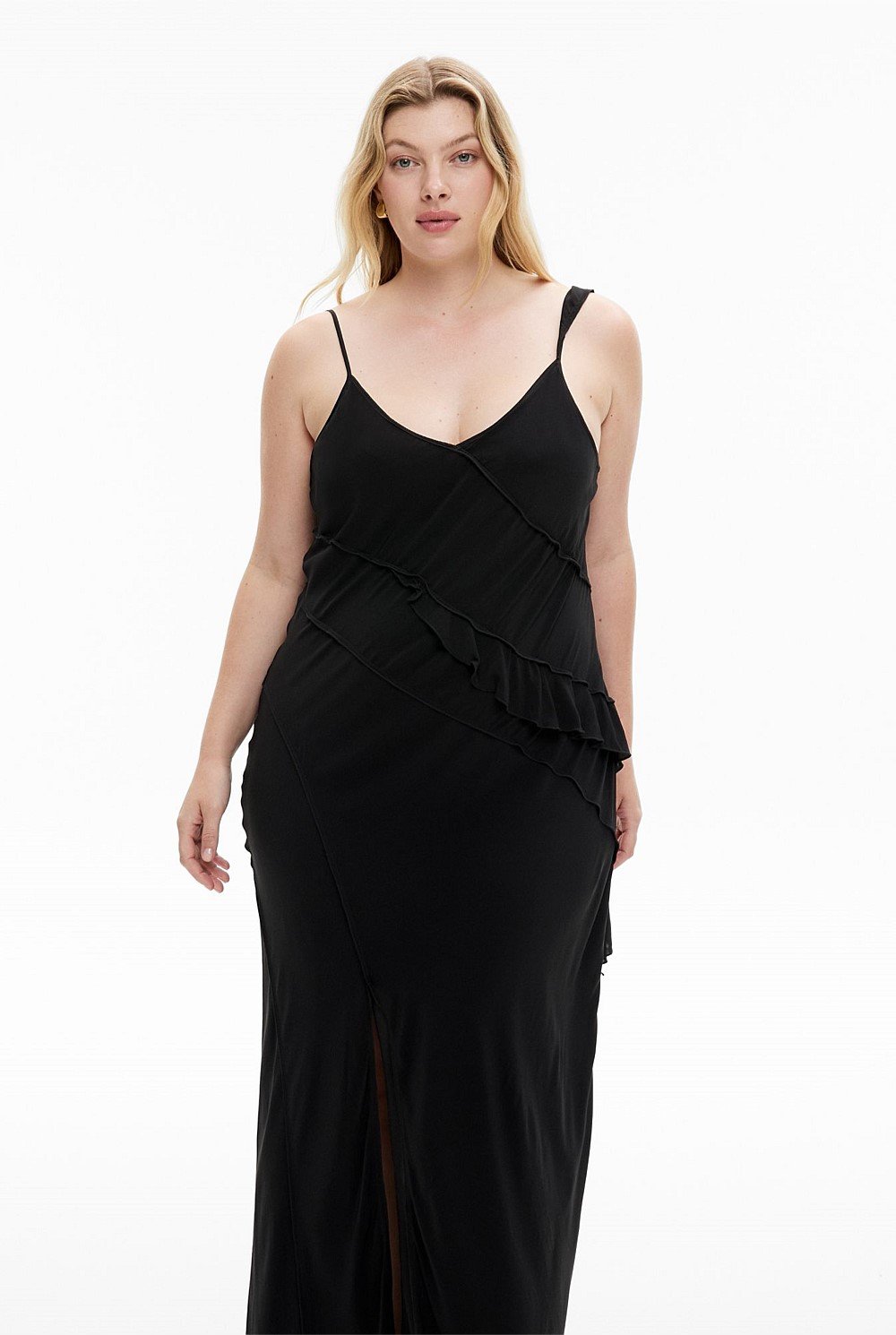 Ruffle Trim Maxi