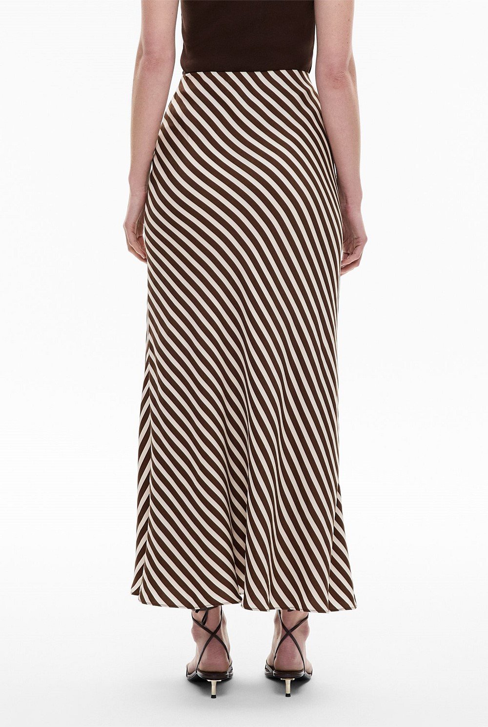 Stripe Maxi Slip Skirt