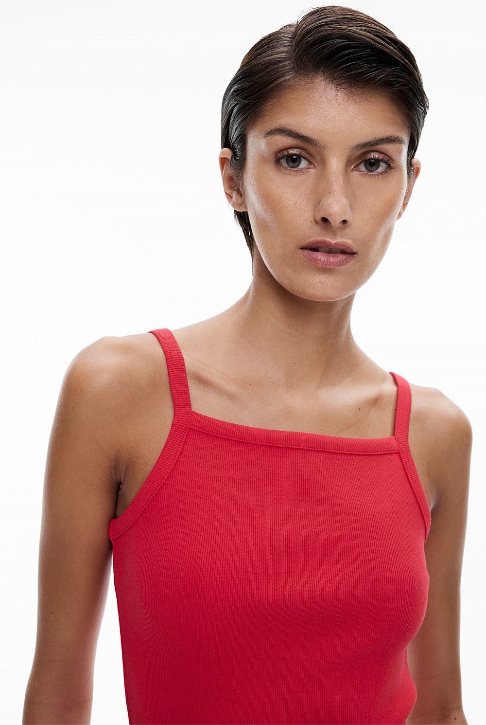 Rib Square Neck Tank