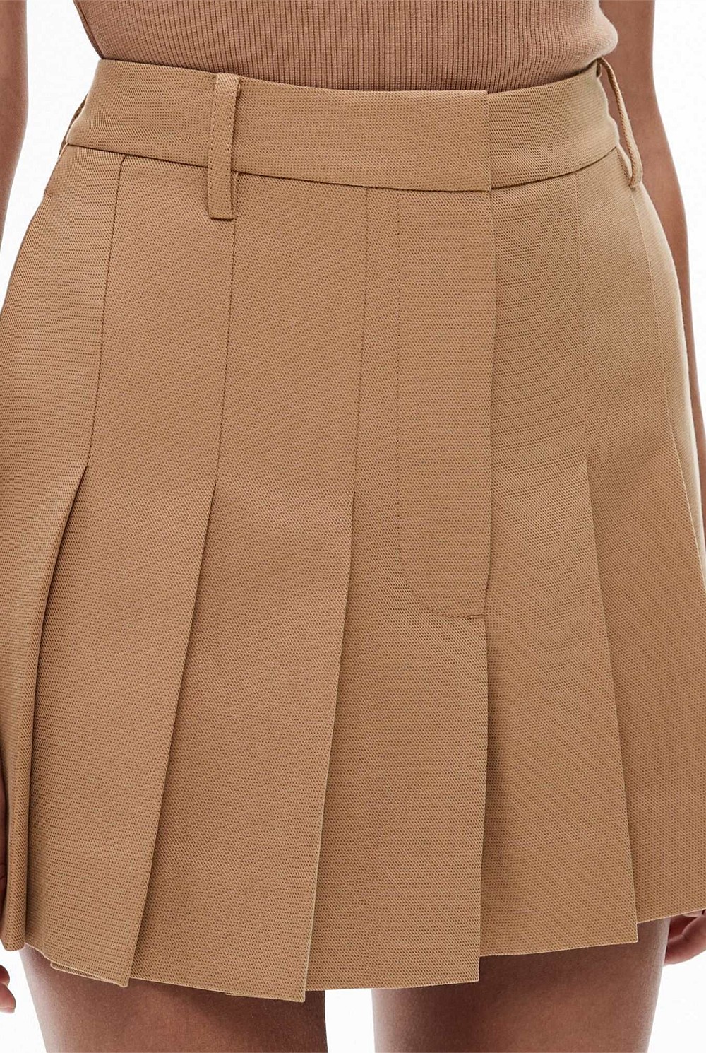 Pleat Mini Skirt