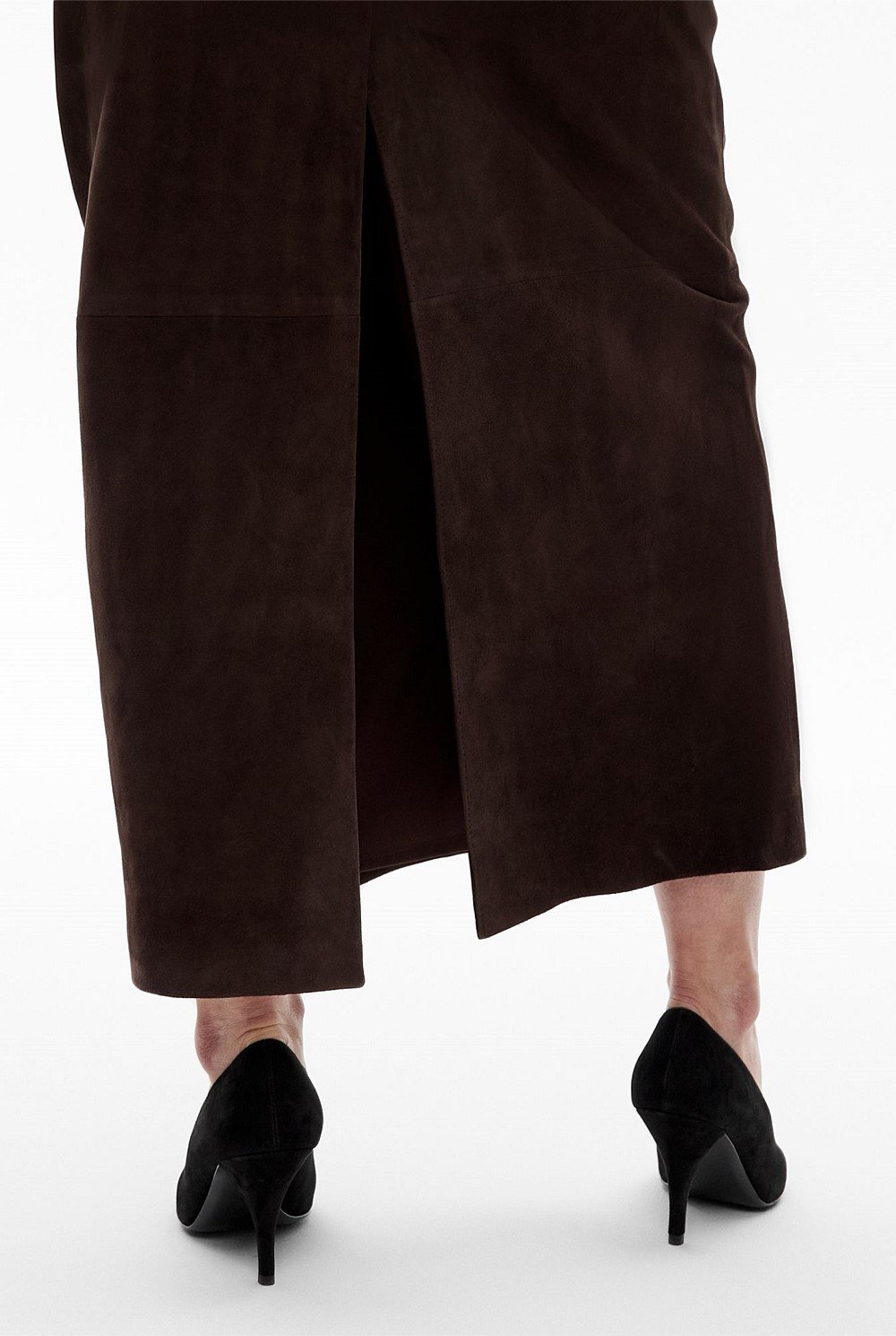 Suede Midi Skirt