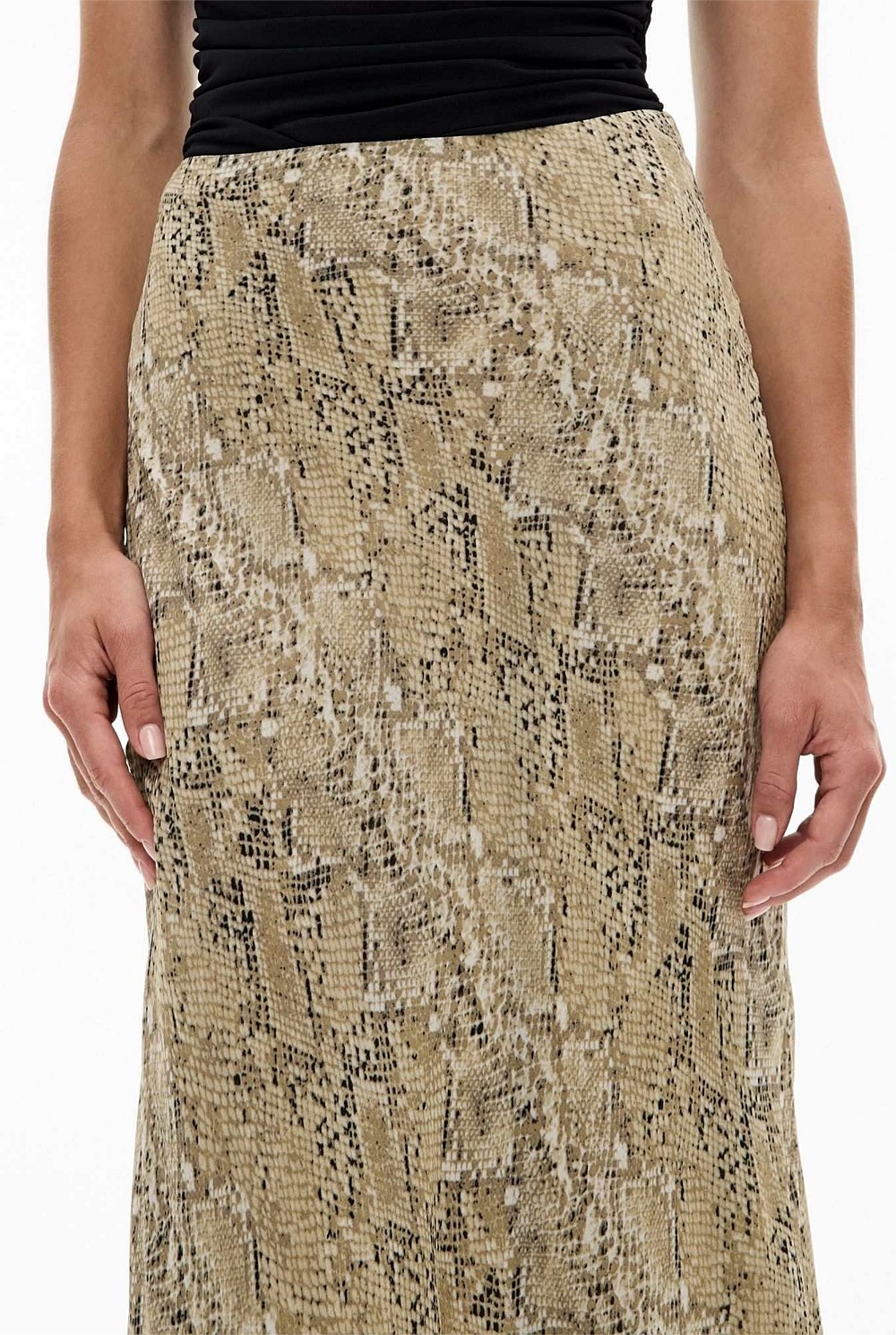 Snake Print Maxi Skirt