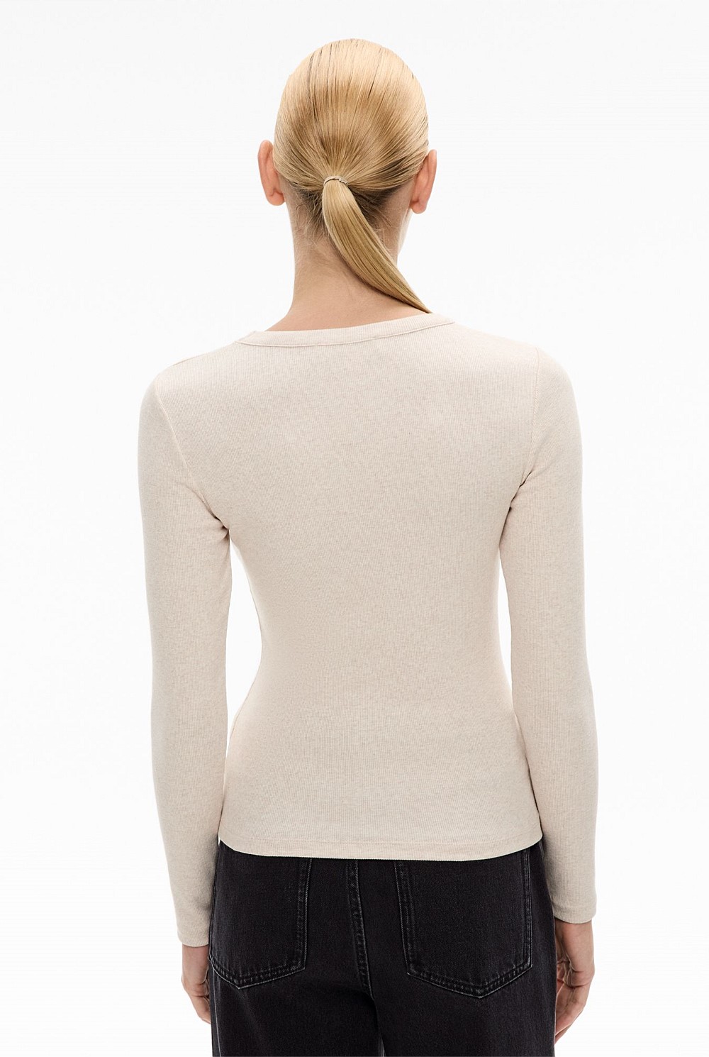 Crew Rib Long Sleeve Top