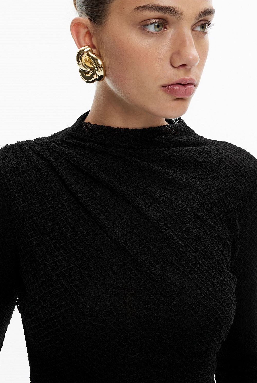 Openwork Jersey Top