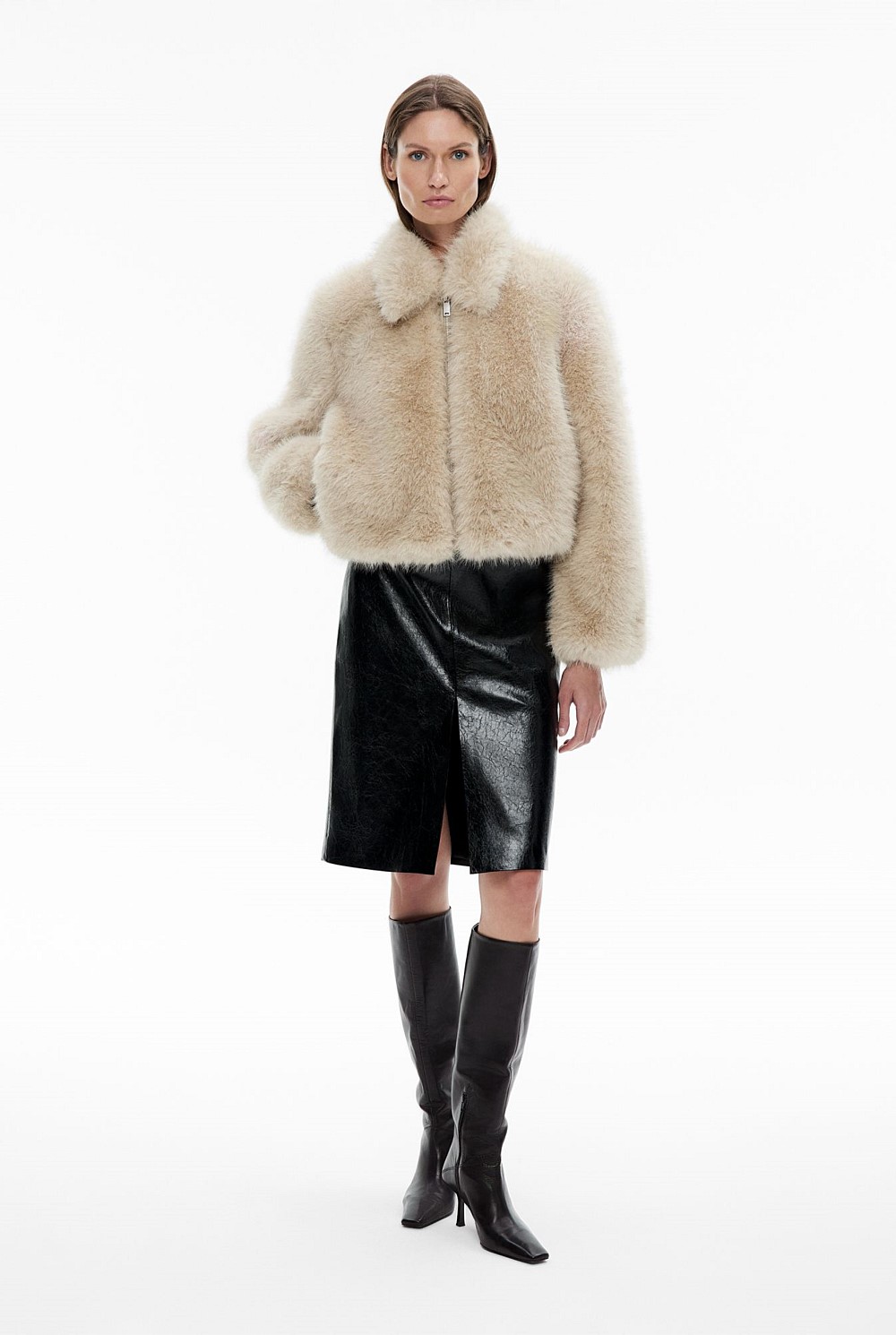 Faux Fur Bomber Jacket