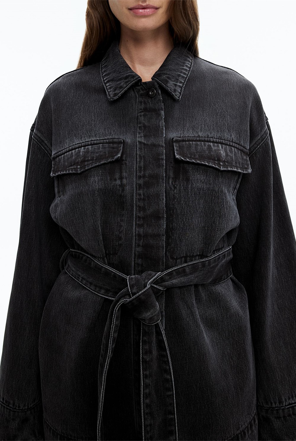 Tie Denim Shirt