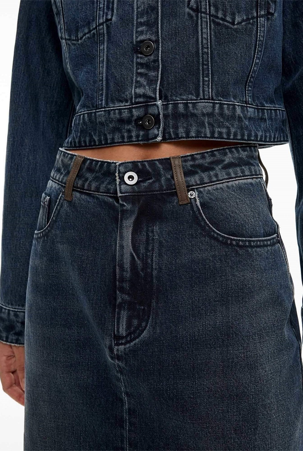 Denim Midi Skirt