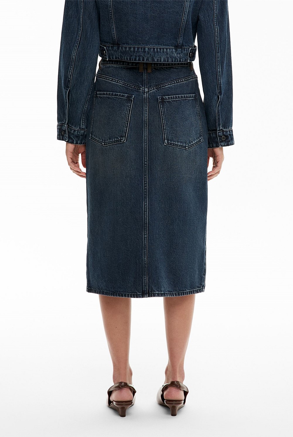 Denim Midi Skirt
