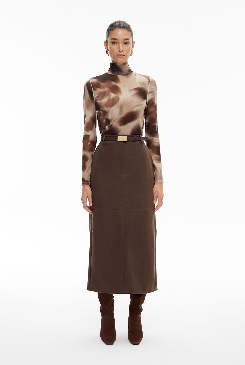 Suedette Longline Skirt