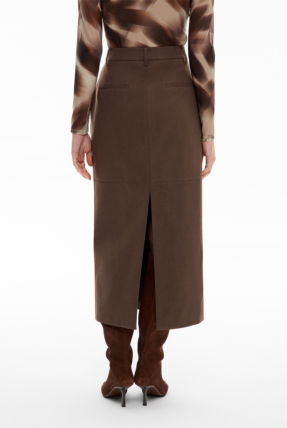 Suedette Longline Skirt