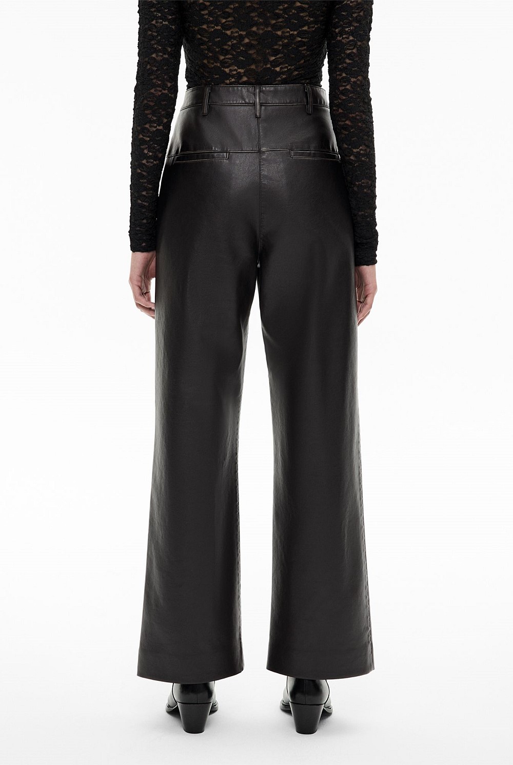 Spliced Faux Leather Pant