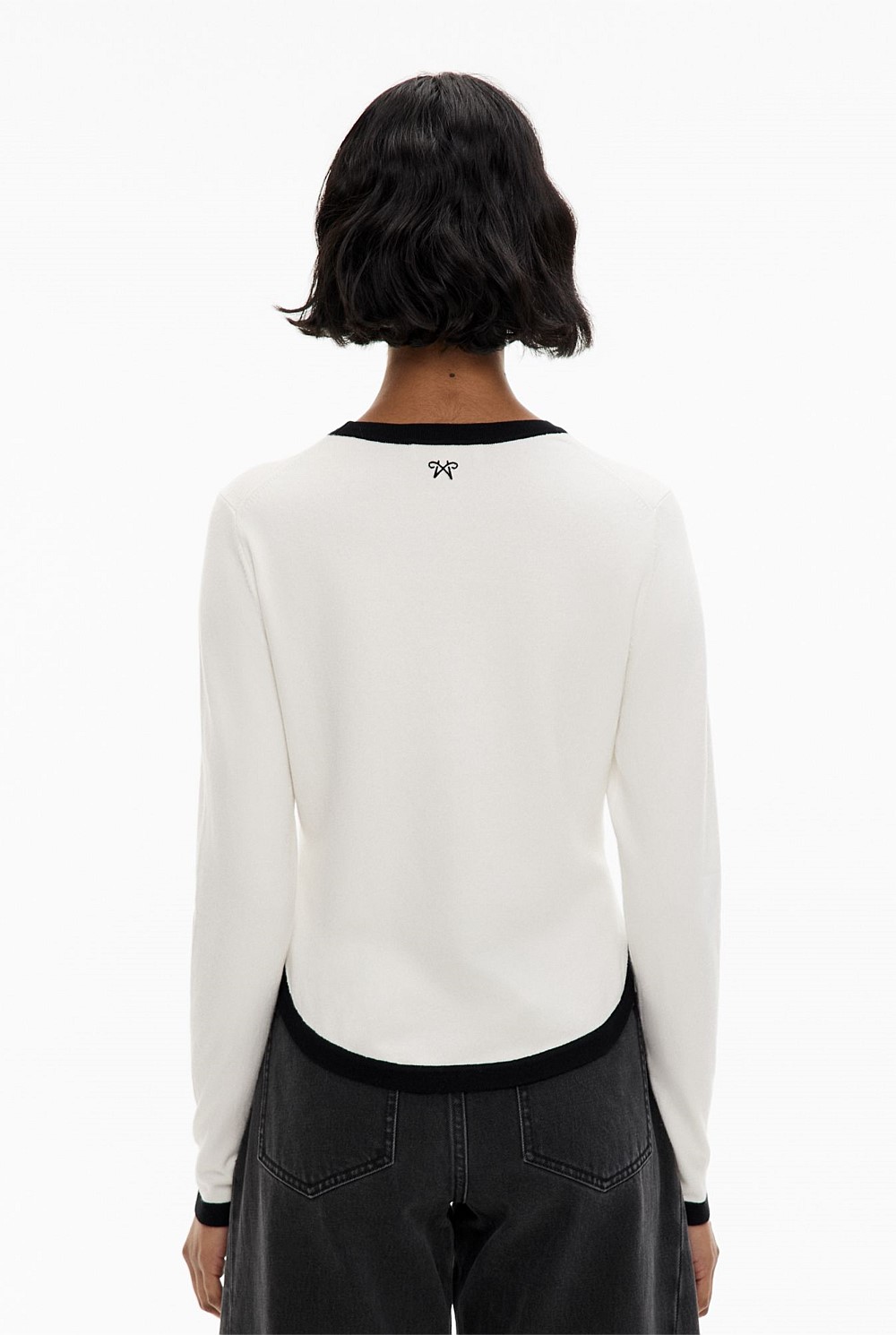 Contrast Trim Knit