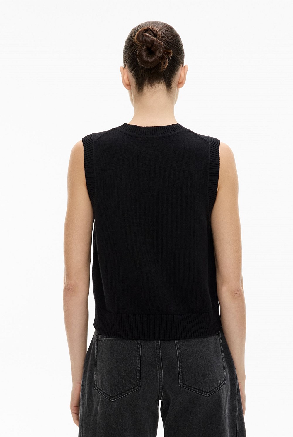 Knit Button Tank Top