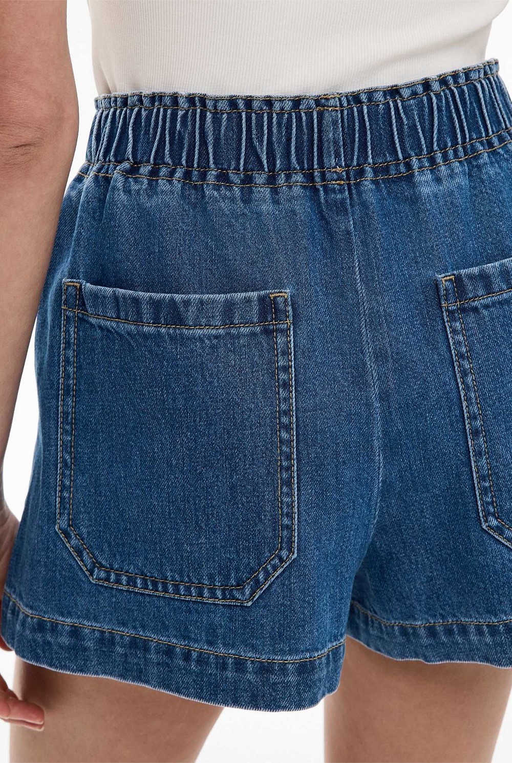Denim Pull On Shorts
