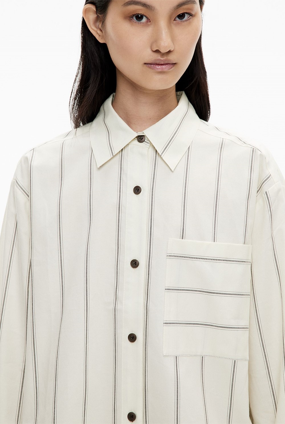 Stripe Cotton Oxford Shirt