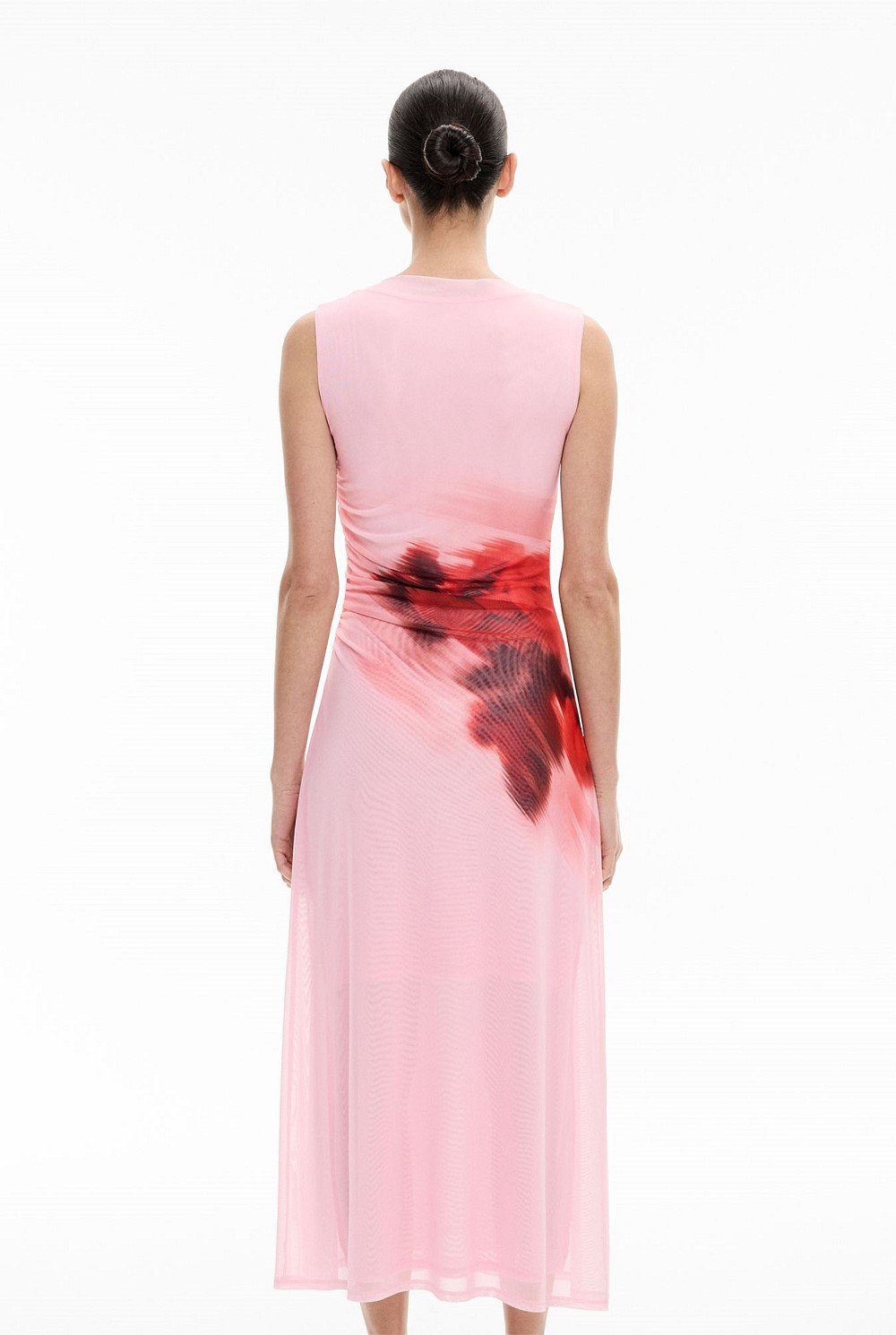 Mesh Drape Tank Dress