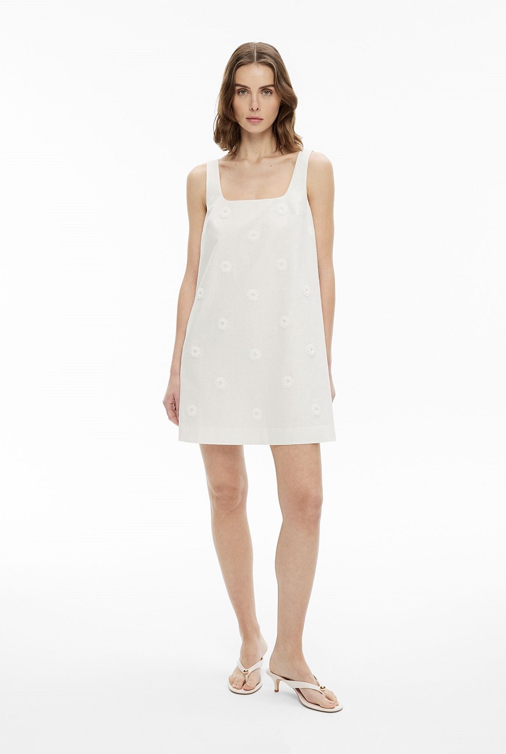 Embroidered Mini Dress