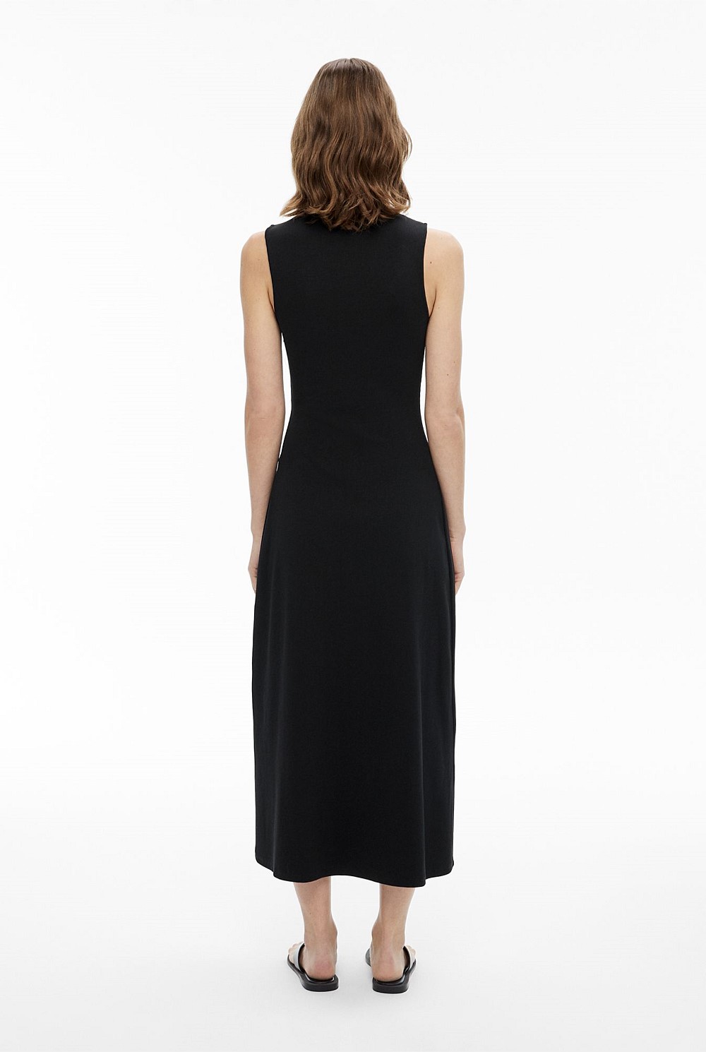 Trim Detail Rib Dress