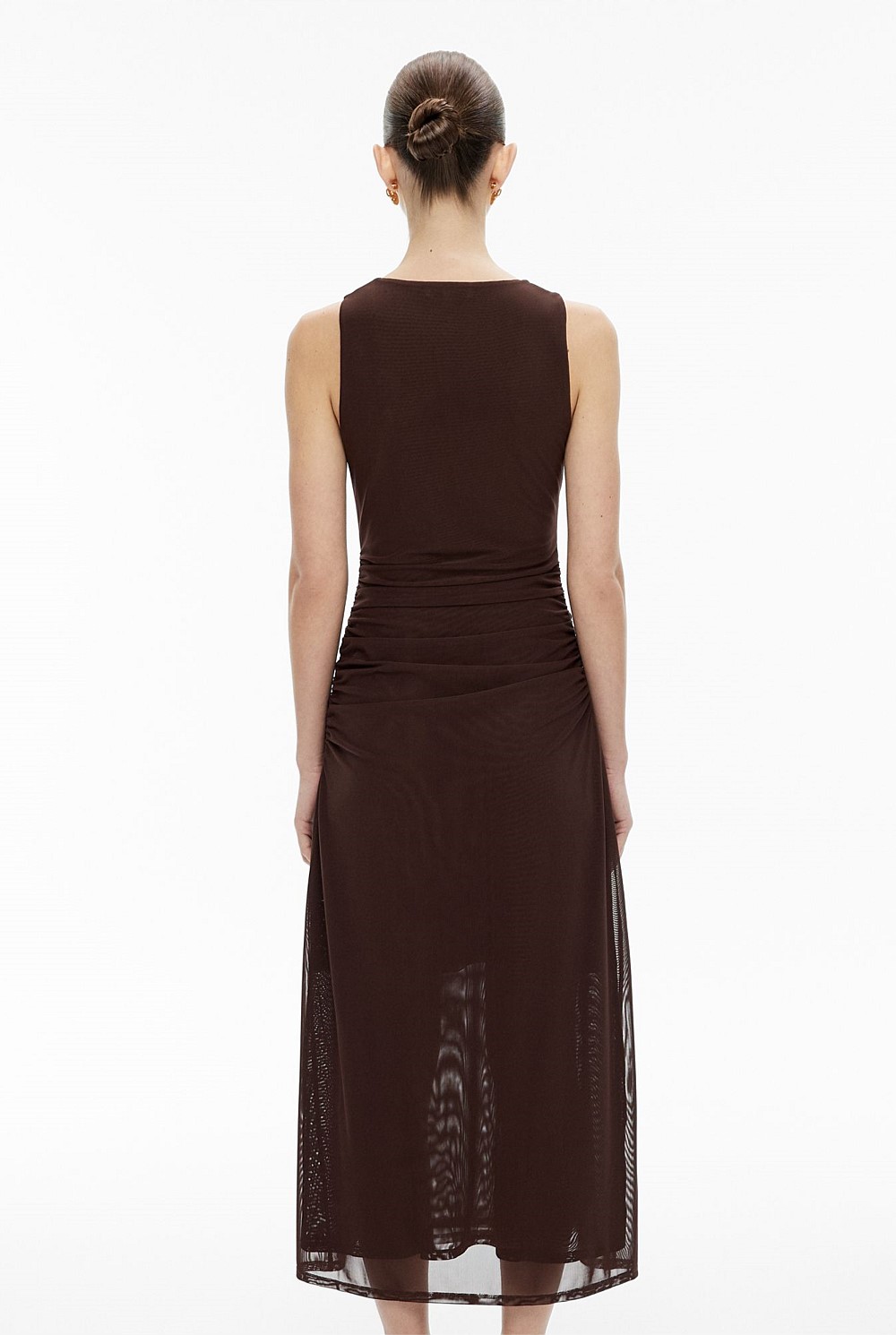 Twist Scoop Mesh Dress