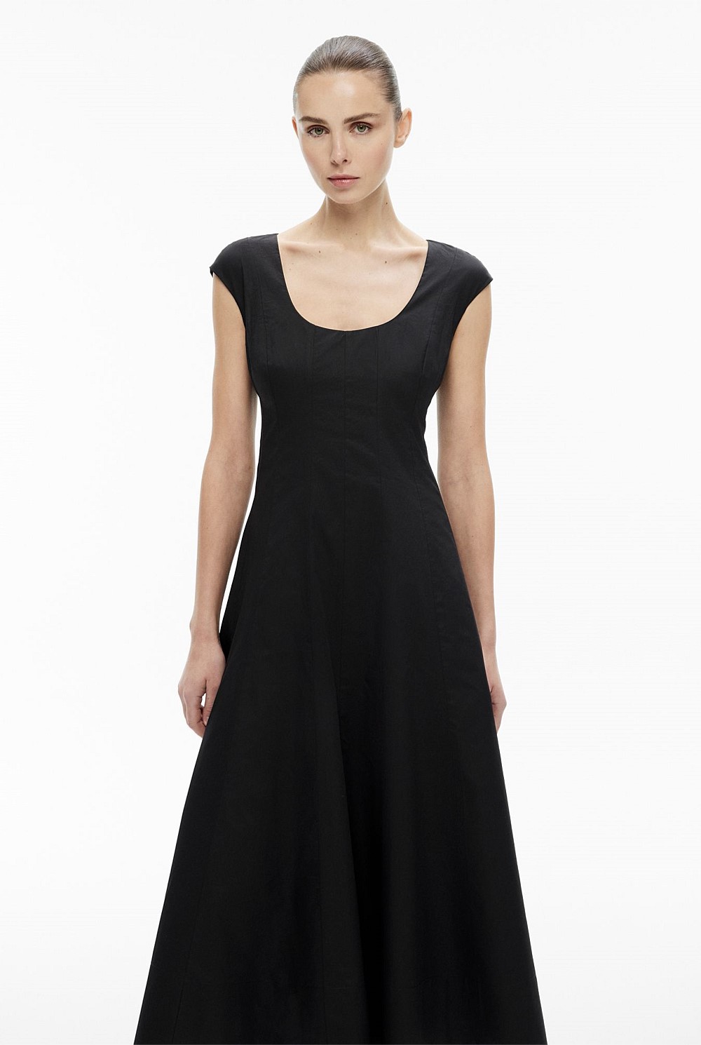 Cap Sleeve Panel Dress