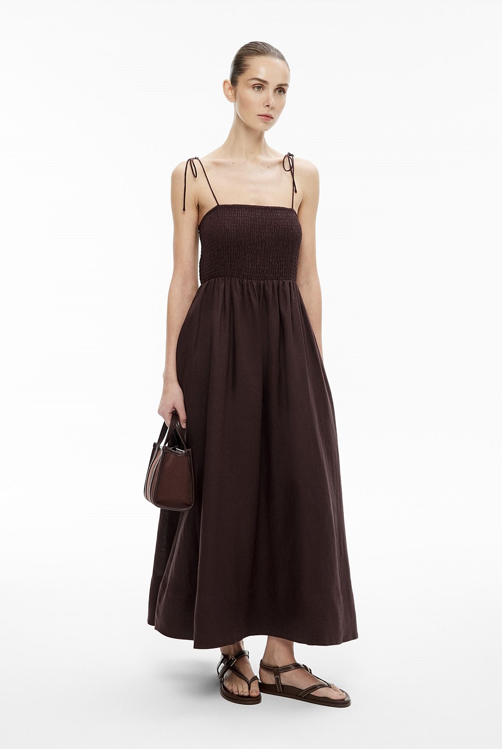 Shirred Maxi Dress