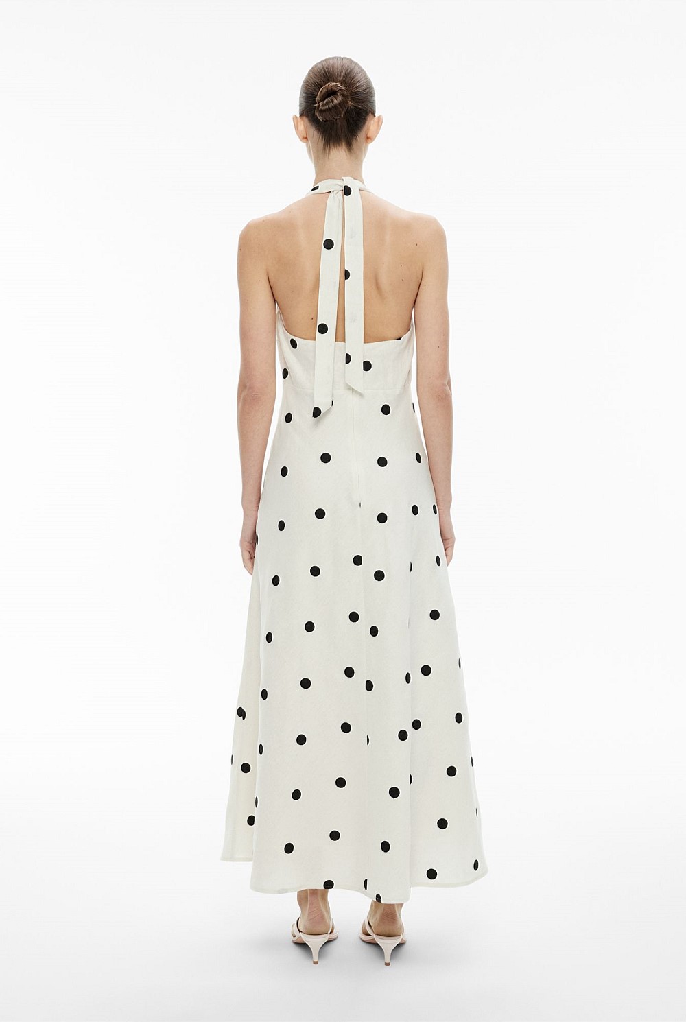 Spot Halter Maxi Dress