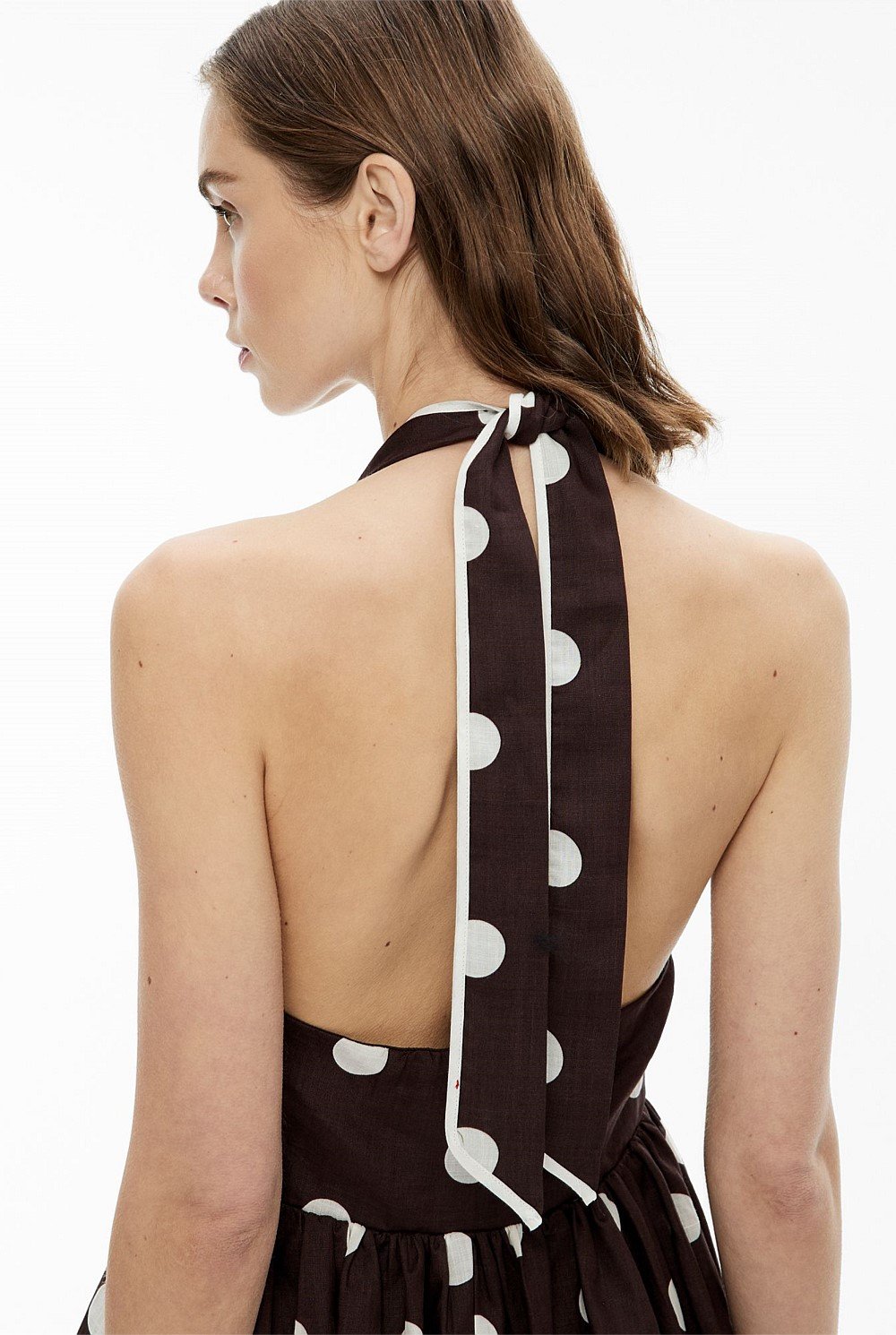 Spot Halter Mini Dress