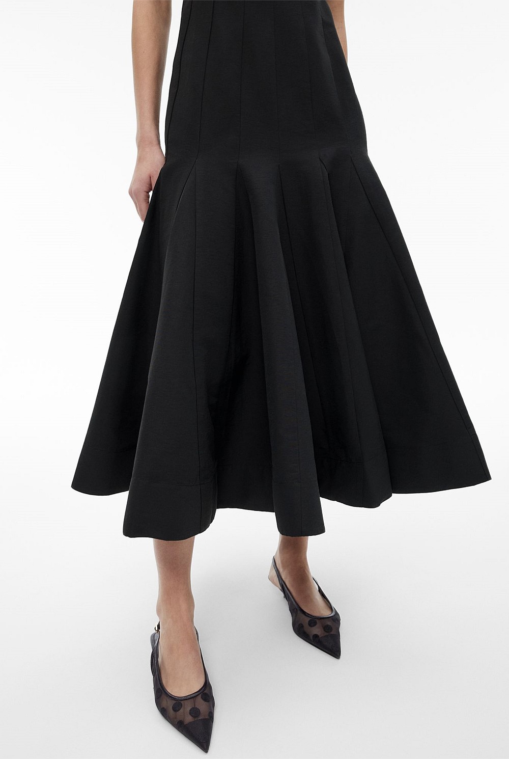 Square Neck Flared Dress