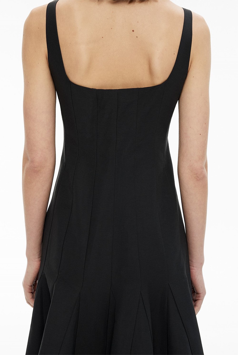 Square Neck Flared Dress