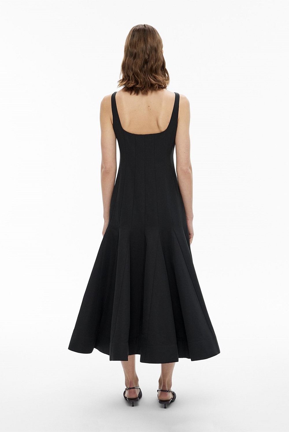 Square Neck Flared Dress