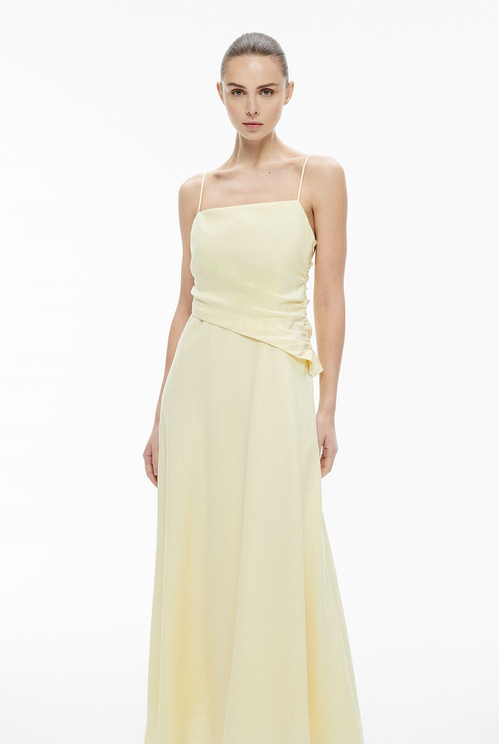Tuck Bodice Maxi Dress