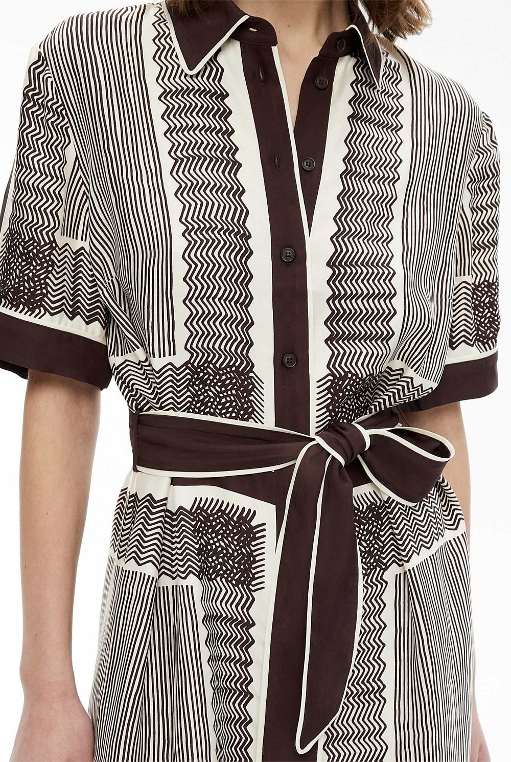 Self Tie Shirt Dress