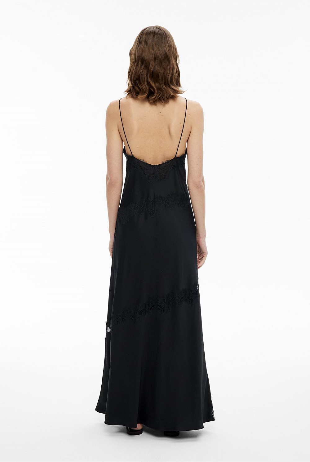 Lace Trim Maxi Dress