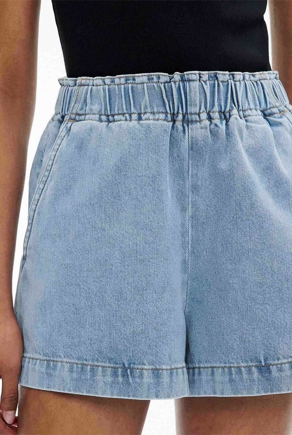 Denim Pull On Shorts