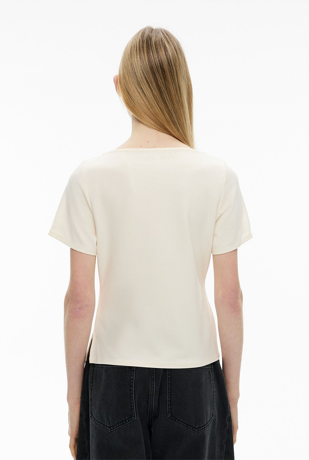 Tuck Wide Neck T-Shirt