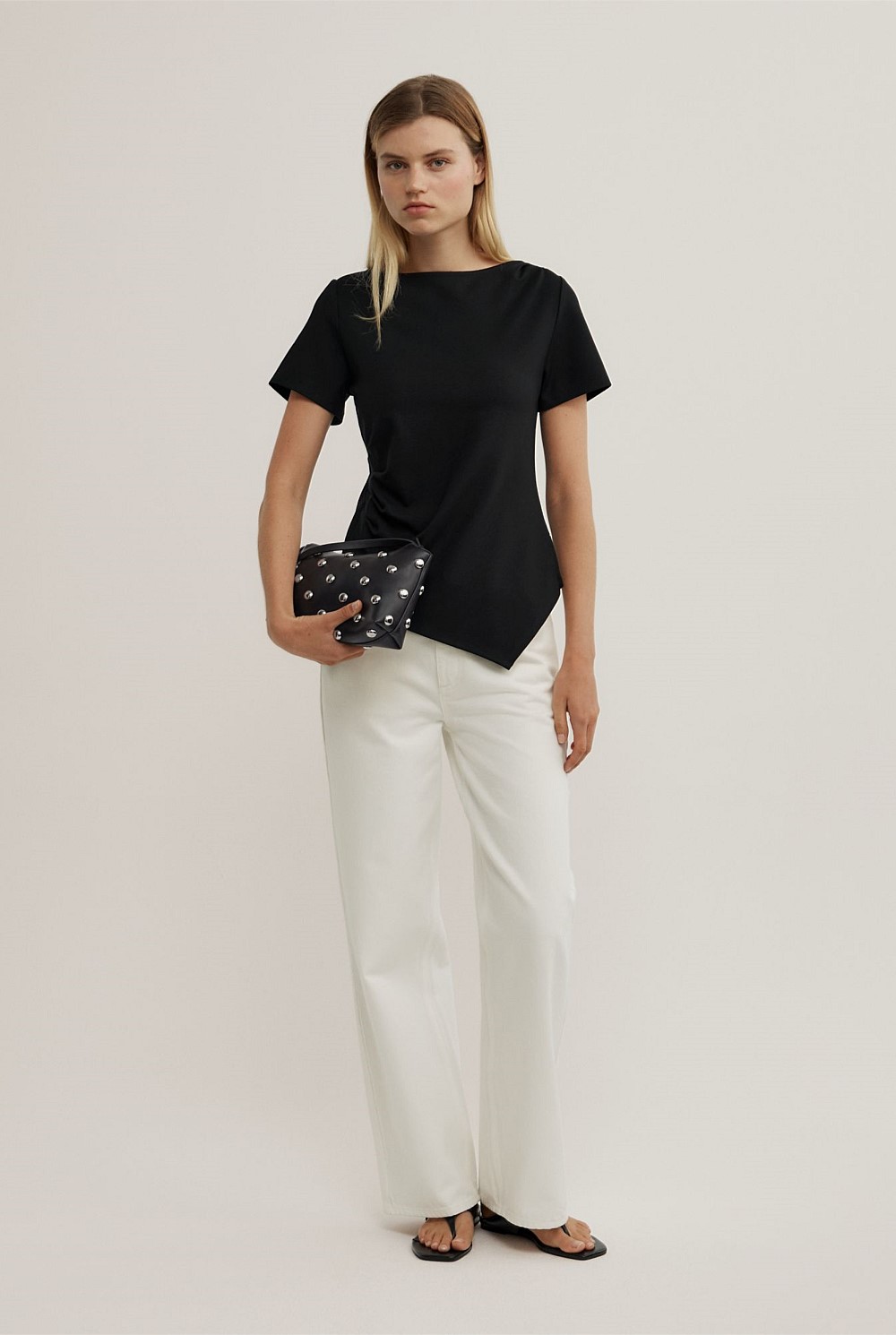 Tuck Wide Neck T-Shirt