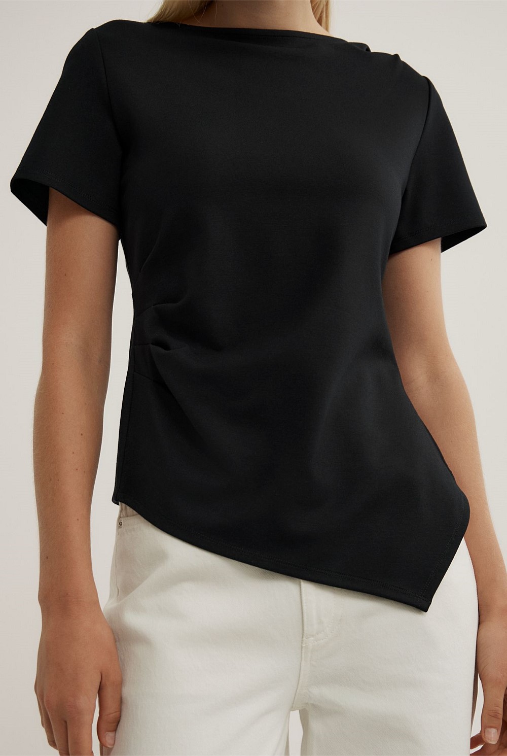 Tuck Wide Neck T-Shirt