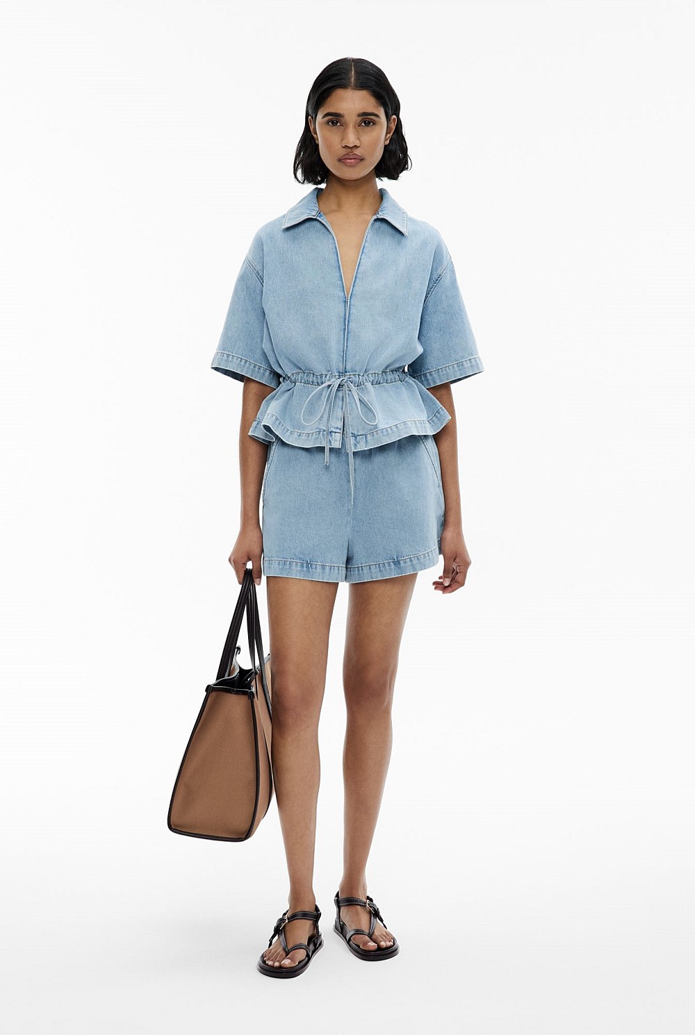 Bow Denim Shirt