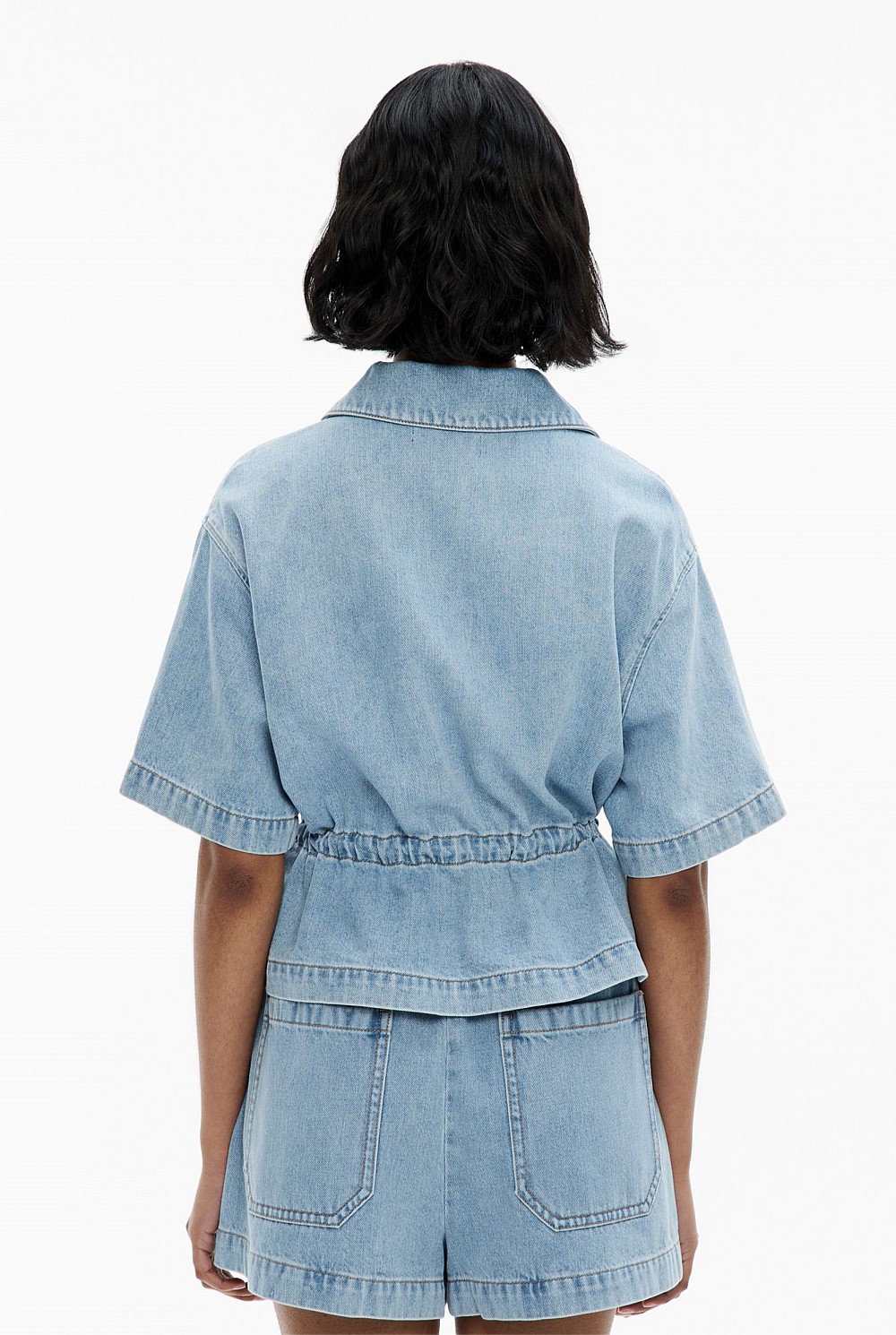 Bow Denim Shirt