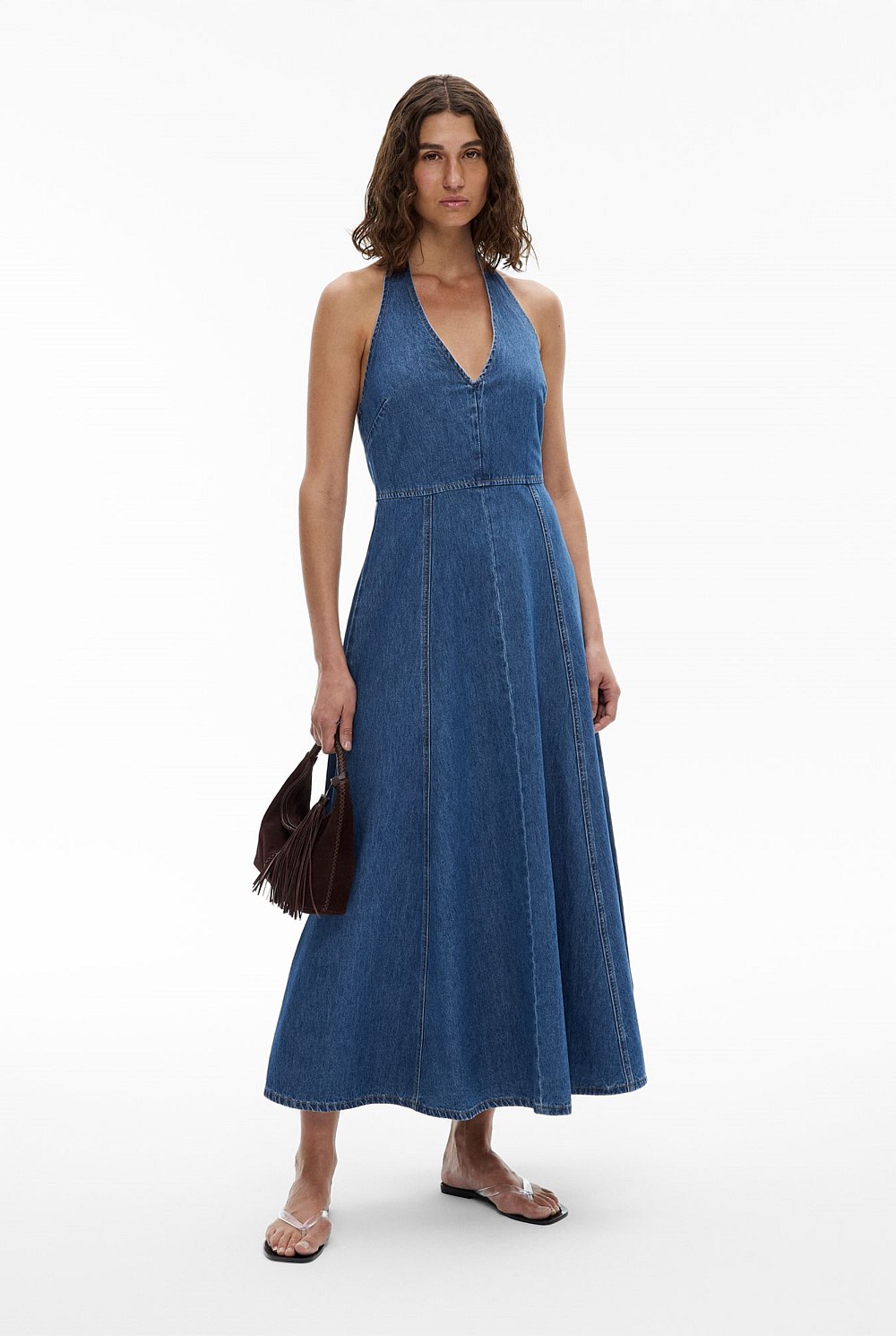 Denim Halter Dress