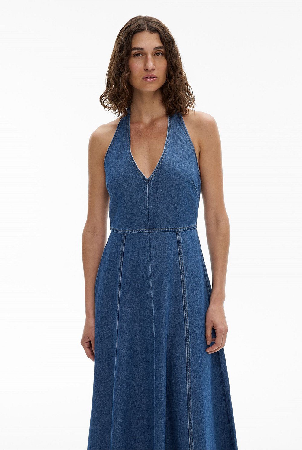 Denim Halter Dress