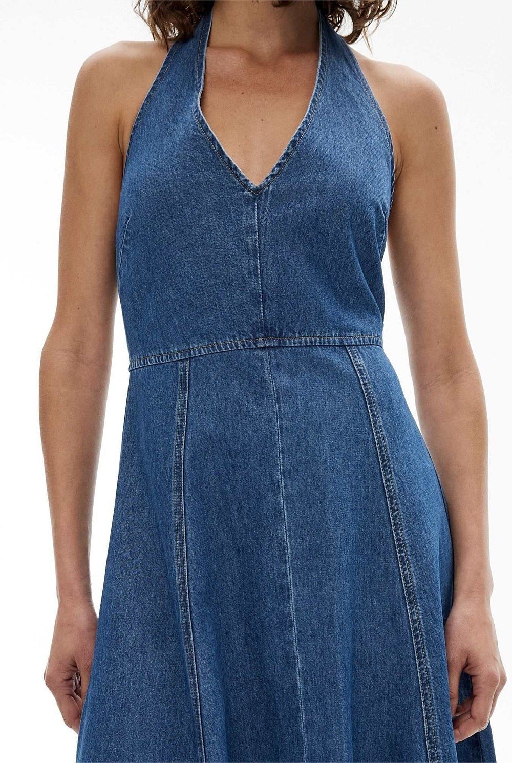 Denim Halter Dress